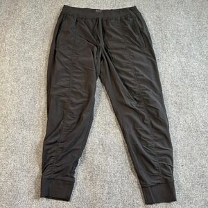 Athleta Jogger Pants Womens 14 Black Attitude Lined Pockets Stretch Athletic